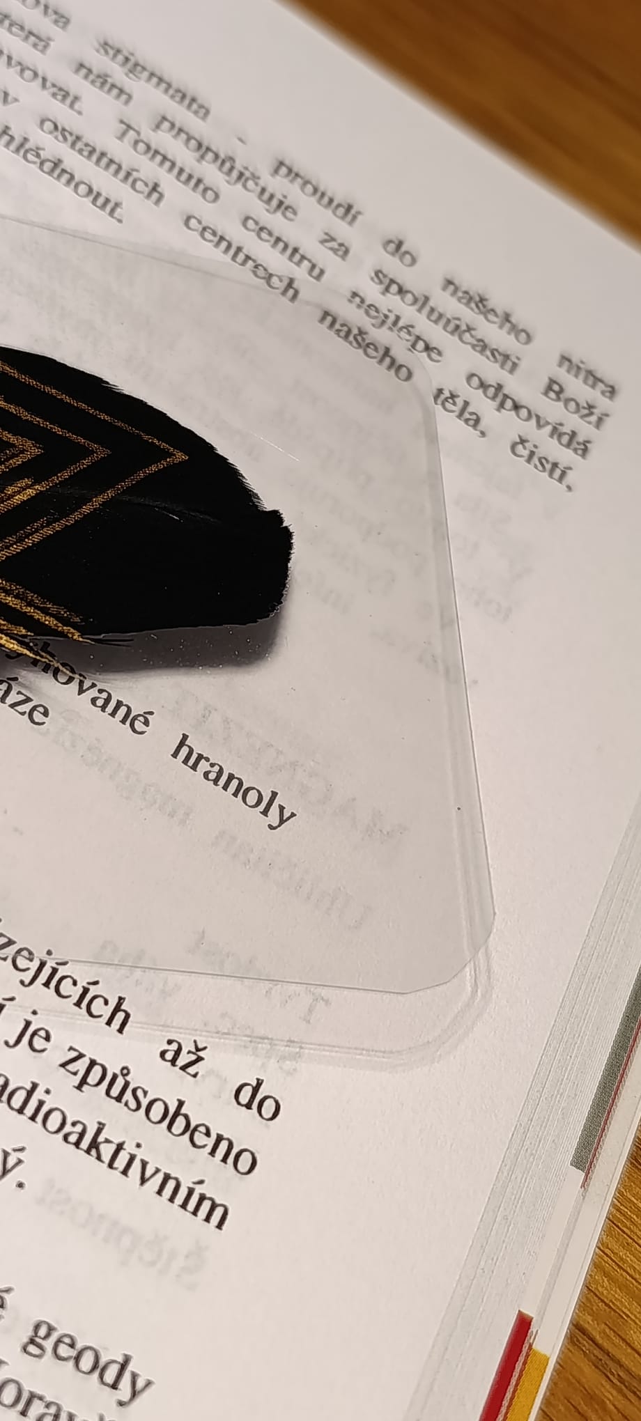 Záložka do knihy OCHRÁNCE ČTOUCÍCH - černé peří - Obrázek 3