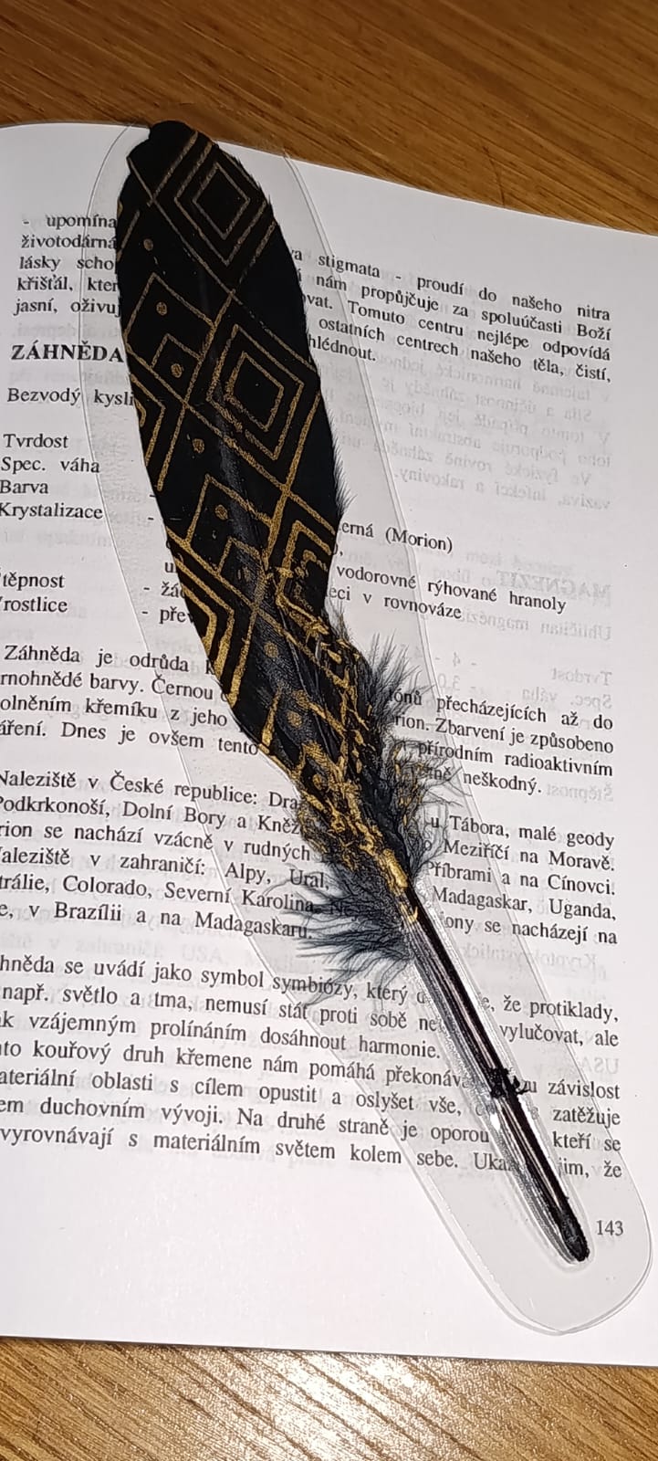 Záložka do knihy OCHRÁNCE ČTOUCÍCH - černé peří - Obrázek 6