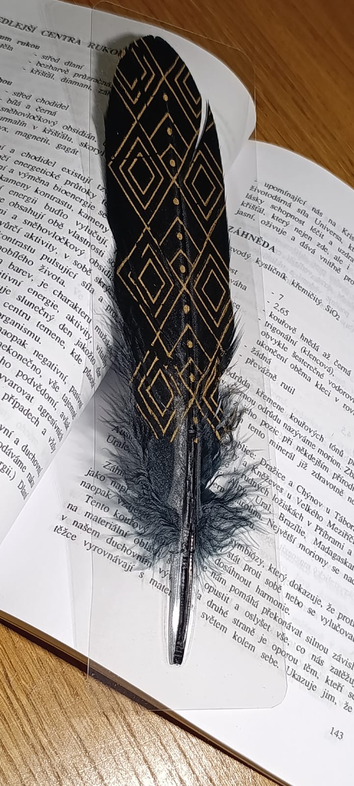 Záložka do knihy OCHRÁNCE ČTOUCÍCH - černé peří - Obrázek 9