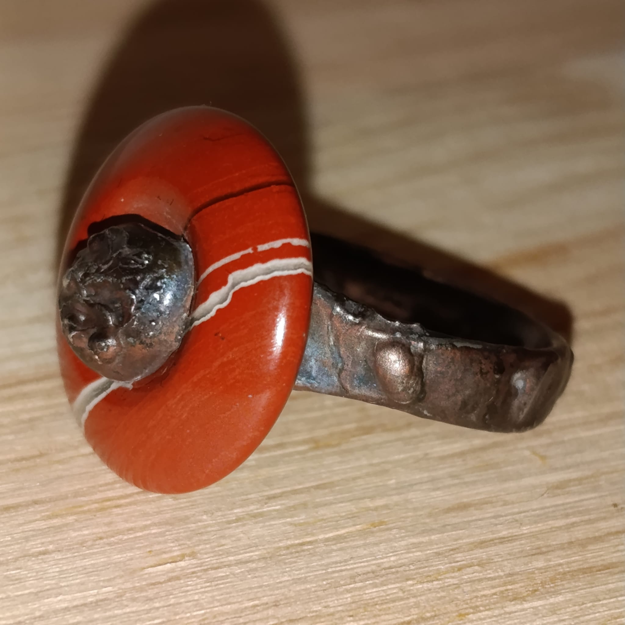 Prsten ASMR Spinner jaspis obvod 54 mm - Obrázek 3