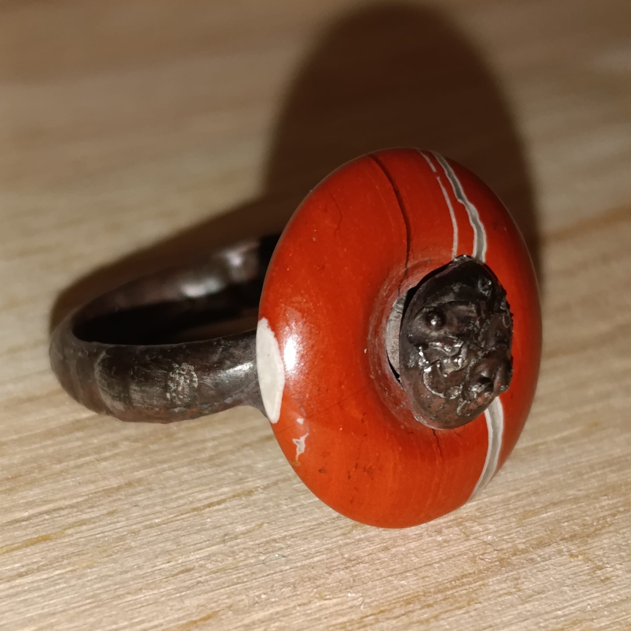 Prsten ASMR Spinner jaspis obvod 54 mm