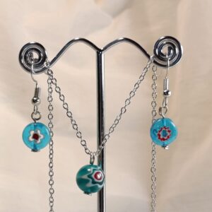 Benátský Millefiori Set s řetízkem var.1