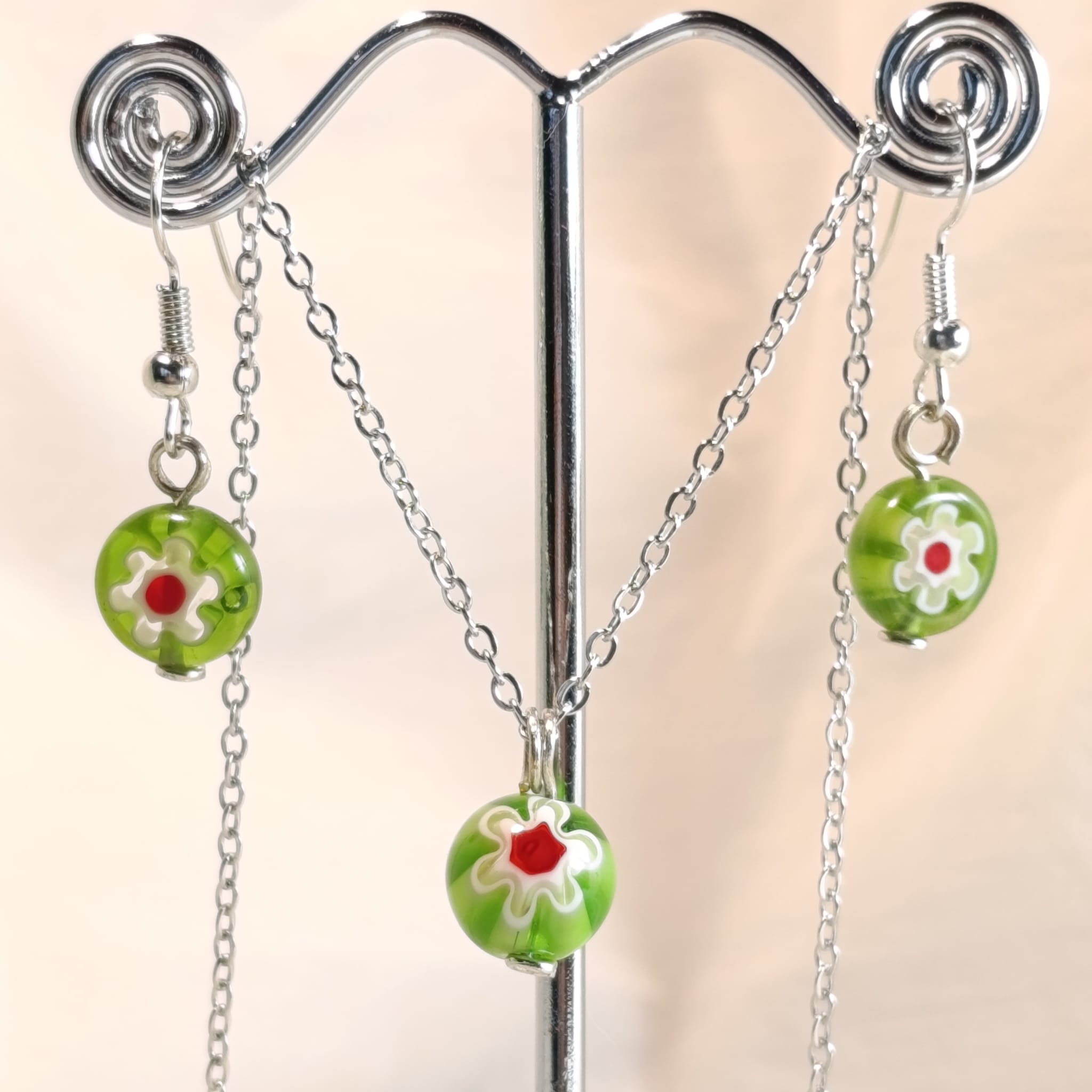 Benátský Millefiori Set s řetízkem var.3