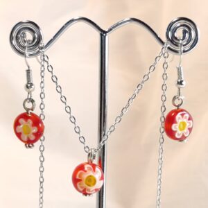 Benátský Millefiori Set s řetízkem var.4