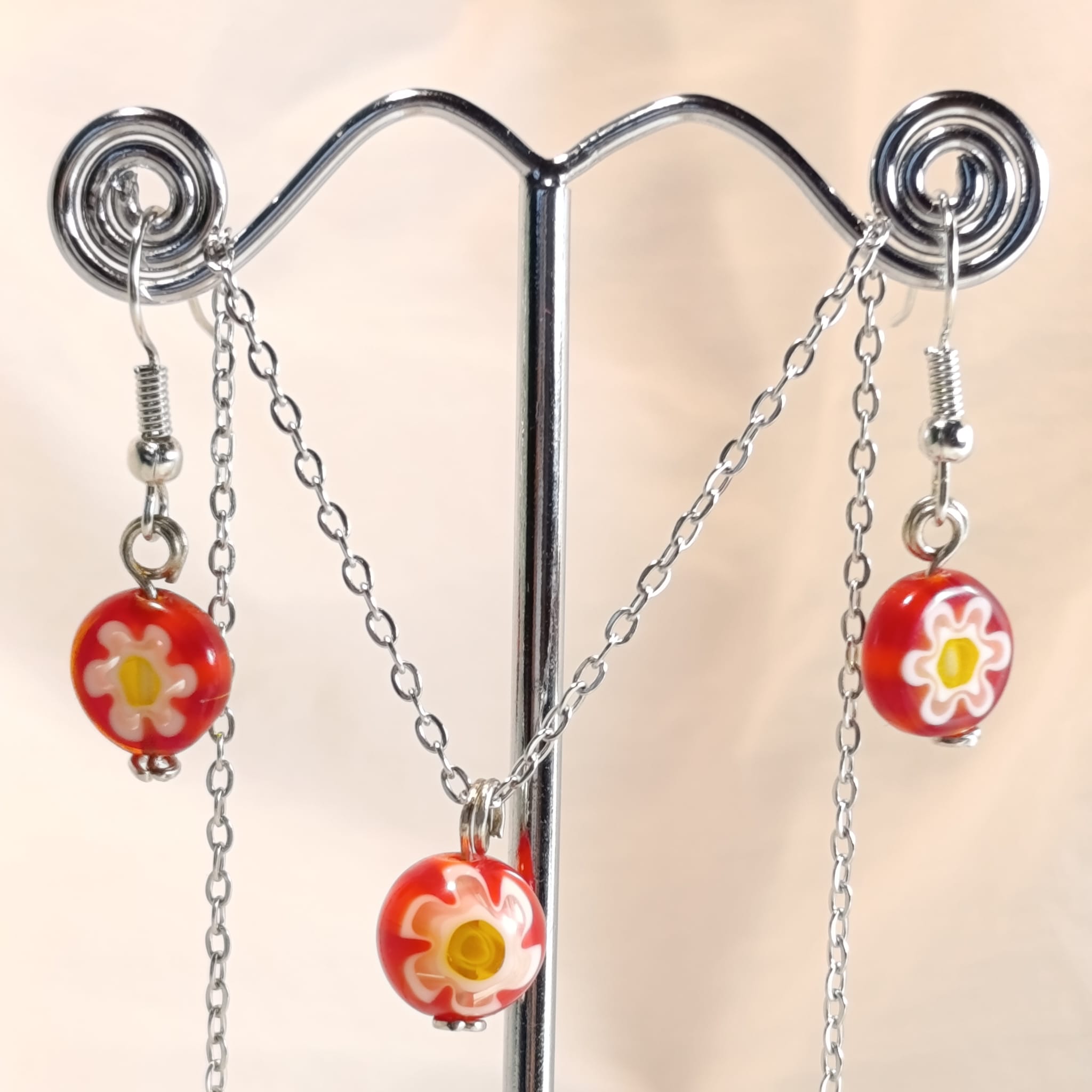 Benátský Millefiori Set s řetízkem var.4