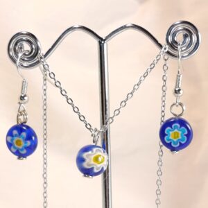 Benátský Millefiori Set s řetízkem var.2