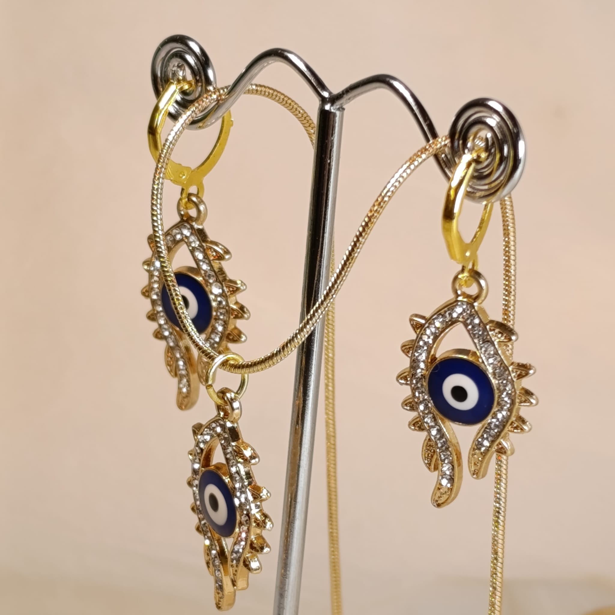 Souprava zlaté oči Kleopatry řetízek délka 60 cm - Obrázek 2