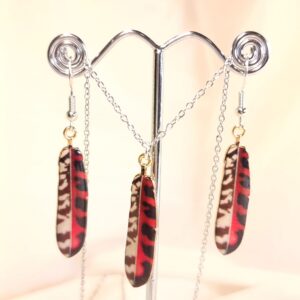 Set Peříčka na chirurgické oceli, řetízek 50 cm var.2