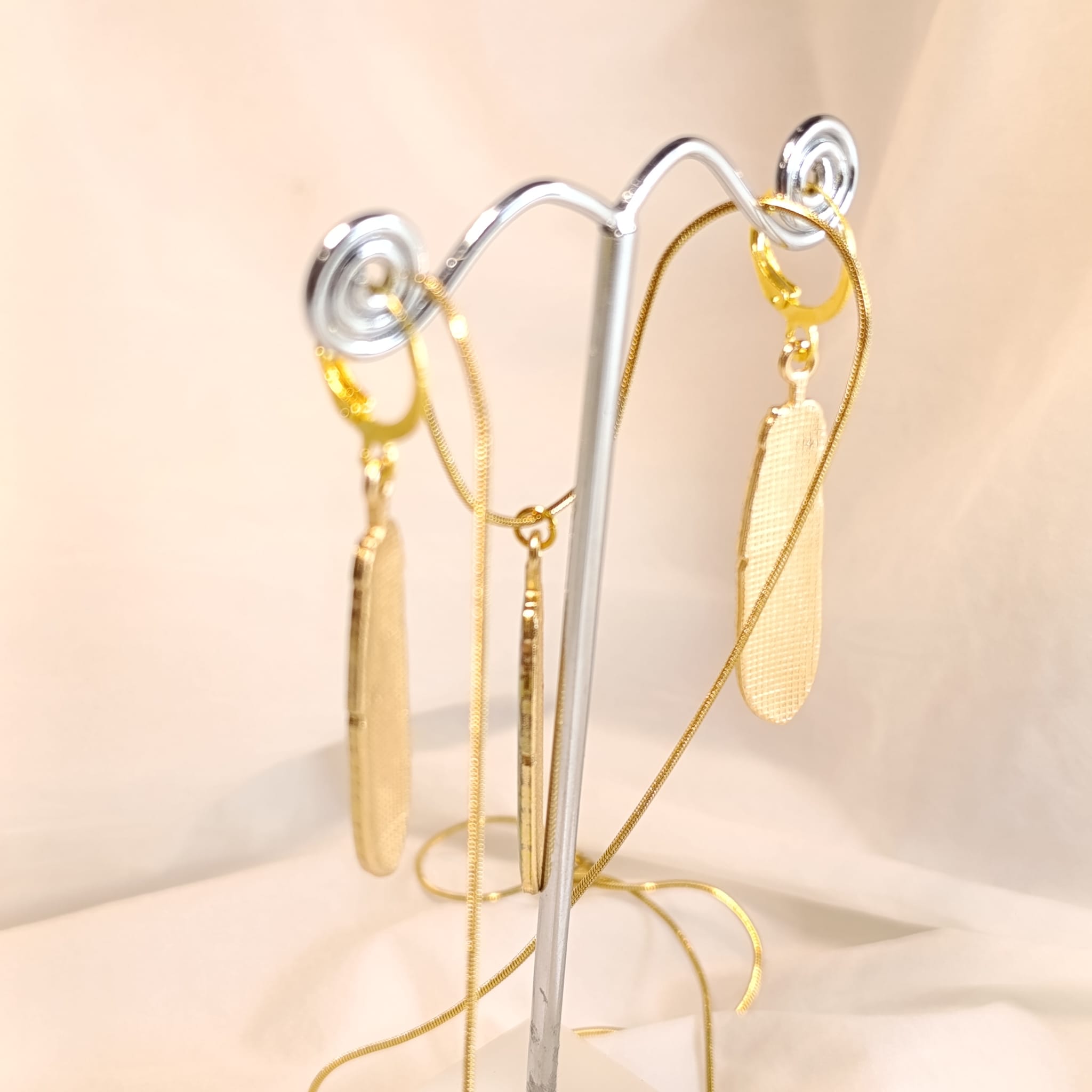 Set Peříčka na chirurgické oceli, řetízek 50 cm var.2 - Obrázek 2